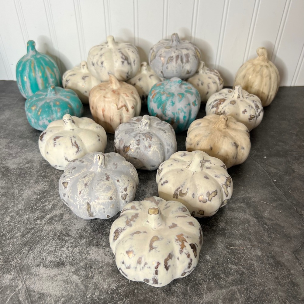 Ceramic Mini Pumpkin Lot | Fall Autumn Paint Craft Project Seasonal